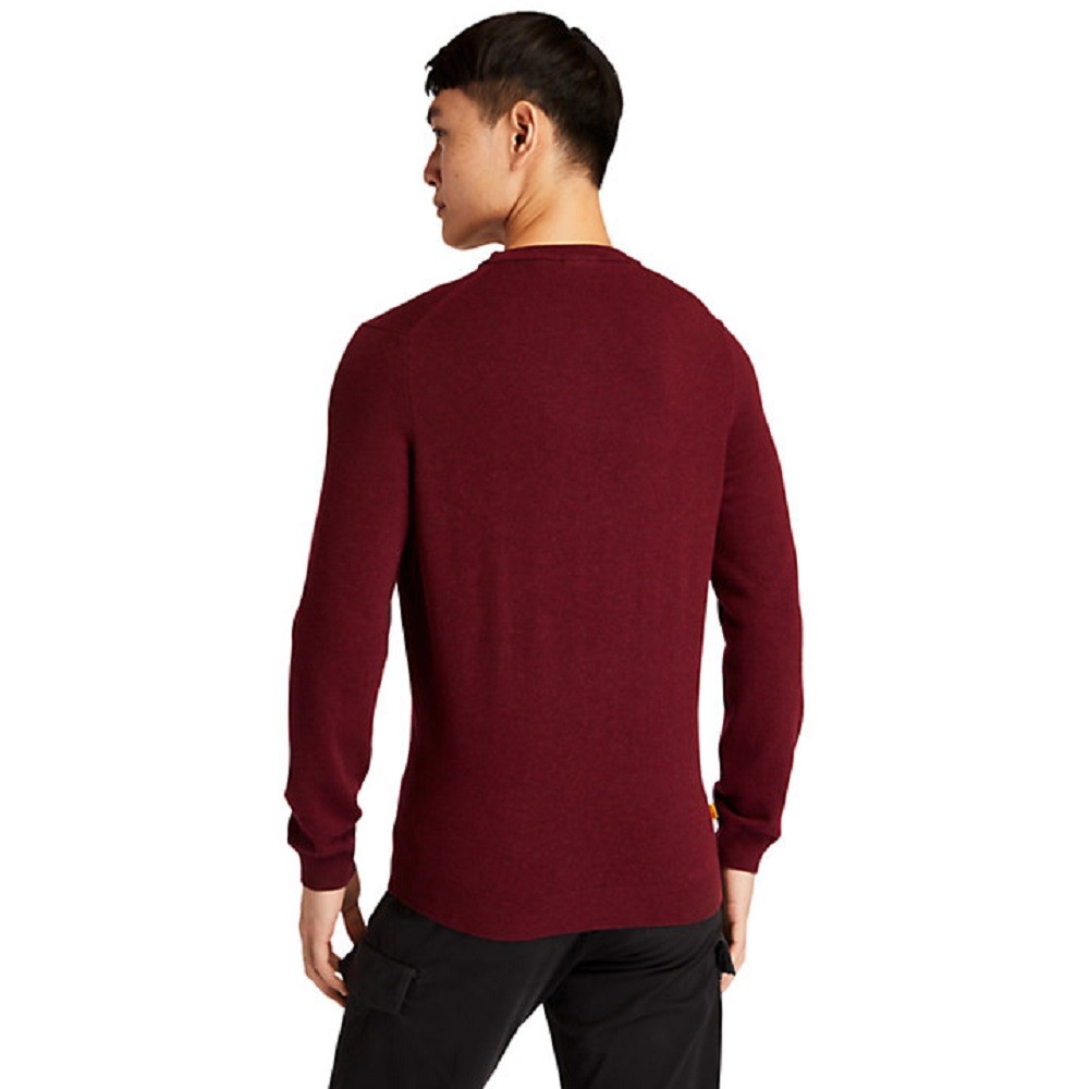 TIMBERLAND</br>Ανδρικό Πουλόβερ Μπορντώ LS Cohas Brook Merino Crewneck Sweater A2BFH-BZ9 Timberland TIMBERLAND</br>Ανδρικό Πουλόβερ Μπορντώ LS Cohas Brook Merino Crewneck Sweater A2BFH-BZ9 Timberland