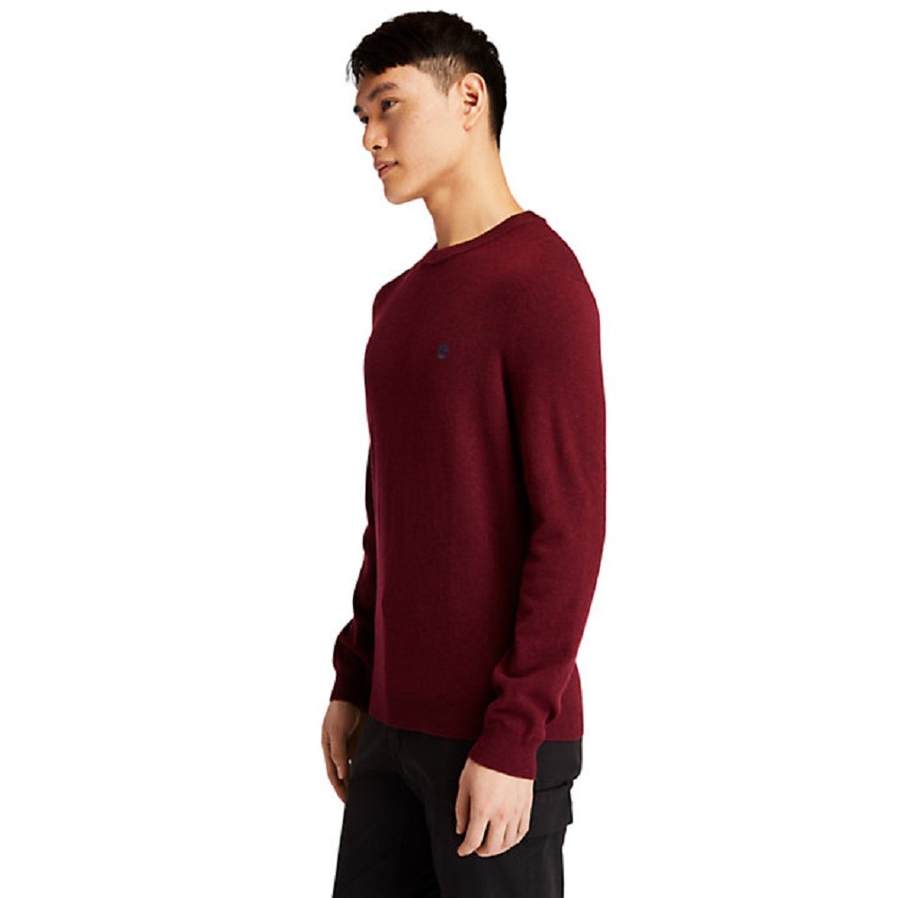 TIMBERLAND</br>Ανδρικό Πουλόβερ Μπορντώ LS Cohas Brook Merino Crewneck Sweater A2BFH-BZ9 Timberland TIMBERLAND</br>Ανδρικό Πουλόβερ Μπορντώ LS Cohas Brook Merino Crewneck Sweater A2BFH-BZ9 Timberland