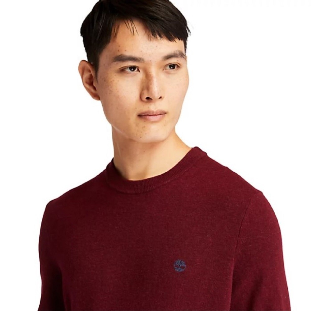 TIMBERLAND</br>Ανδρικό Πουλόβερ Μπορντώ LS Cohas Brook Merino Crewneck Sweater A2BFH-BZ9 Timberland TIMBERLAND</br>Ανδρικό Πουλόβερ Μπορντώ LS Cohas Brook Merino Crewneck Sweater A2BFH-BZ9 Timberland