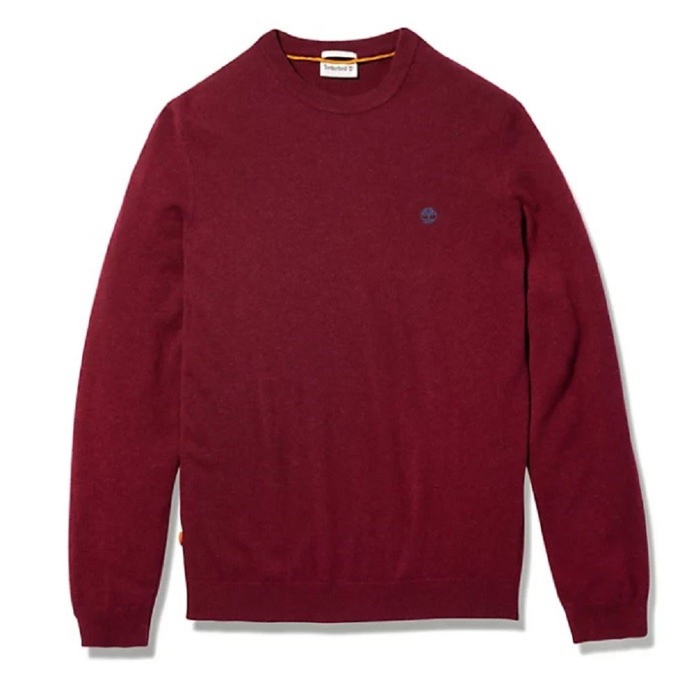 TIMBERLAND</br>Ανδρικό Πουλόβερ Μπορντώ LS Cohas Brook Merino Crewneck Sweater A2BFH-BZ9 Timberland TIMBERLAND</br>Ανδρικό Πουλόβερ Μπορντώ LS Cohas Brook Merino Crewneck Sweater A2BFH-BZ9 Timberland