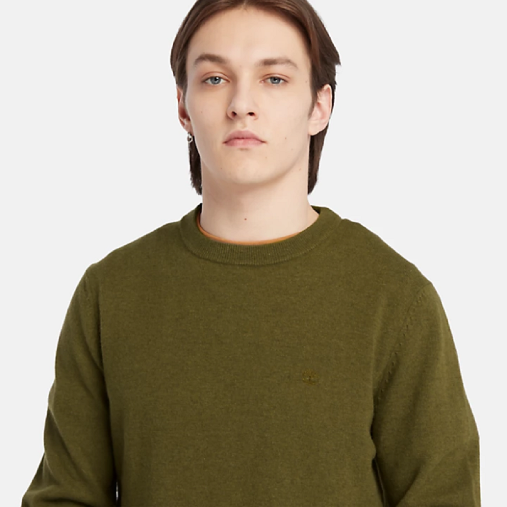 TIMBERLAND</br>Ανδρικό Πουλόβερ Χακί LS Cohas Brook Merino Crewneck Sweater A2BFH-302 Timberland TIMBERLAND</br>Ανδρικό Πουλόβερ Χακί LS Cohas Brook Merino Crewneck Sweater A2BFH-302 Timberland