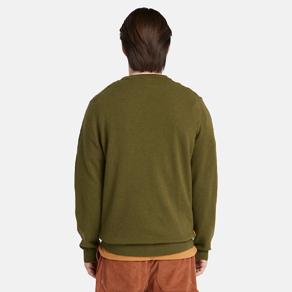 TIMBERLAND</br>Ανδρικό Πουλόβερ Χακί LS Cohas Brook Merino Crewneck Sweater A2BFH-302 Timberland TIMBERLAND</br>Ανδρικό Πουλόβερ Χακί LS Cohas Brook Merino Crewneck Sweater A2BFH-302 Timberland