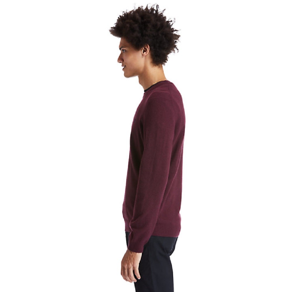 TIMBERLAND</br>Ανδρικό Πουλόβερ Μπορντώ LS Cohas Brook Merino Crewneck Sweater A2BFH-I30 Timberland TIMBERLAND</br>Ανδρικό Πουλόβερ Μπορντώ LS Cohas Brook Merino Crewneck Sweater A2BFH-I30 Timberland