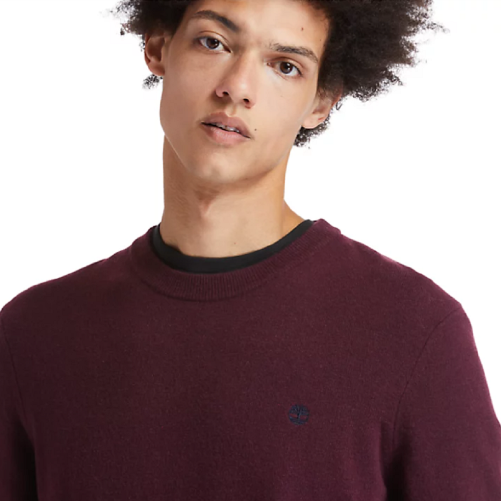 TIMBERLAND</br>Ανδρικό Πουλόβερ Μπορντώ LS Cohas Brook Merino Crewneck Sweater A2BFH-I30 Timberland TIMBERLAND</br>Ανδρικό Πουλόβερ Μπορντώ LS Cohas Brook Merino Crewneck Sweater A2BFH-I30 Timberland