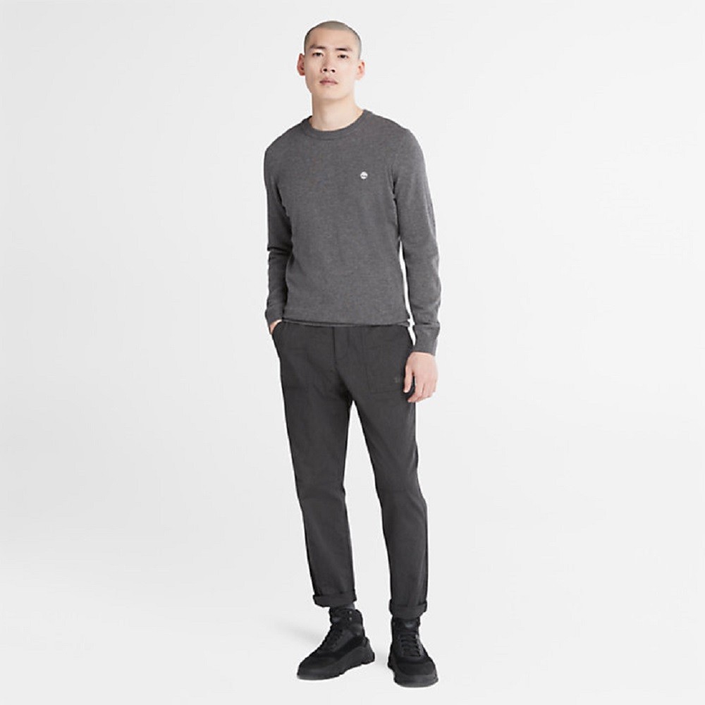 TIMBERLAND</br>Ανδρικό Πουλόβερ Γκρι LS Cohas Brook Merino Crewneck Sweater A2BFH-U14 Timberland TIMBERLAND</br>Ανδρικό Πουλόβερ Γκρι LS Cohas Brook Merino Crewneck Sweater A2BFH-U14 Timberland