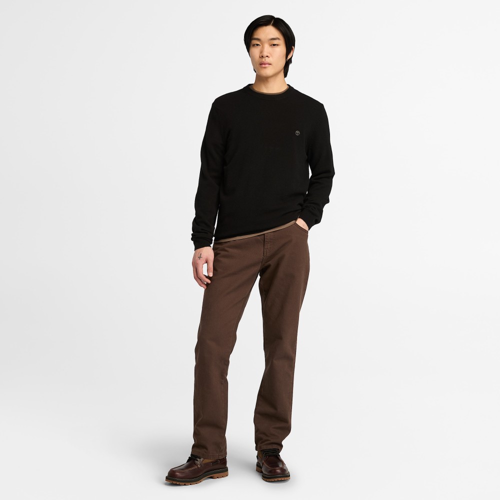TIMBERLAND</br>Ανδρικό Πουλόβερ Μαύρο LS Cohas Brook Merino Crewneck Sweater A2BFH-X65 Timberland TIMBERLAND</br>Ανδρικό Πουλόβερ Μαύρο LS Cohas Brook Merino Crewneck Sweater A2BFH-X65 Timberland