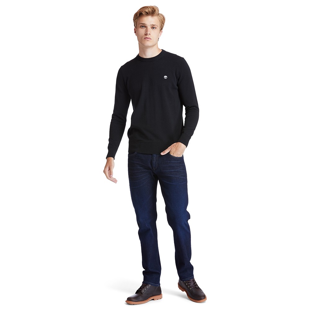 TIMBERLAND</br>Ανδρικό Πουλόβερ Μαύρο LS Williams River Cotton Crewneck Sweater A2BMM-001 Timberland TIMBERLAND</br>Ανδρικό Πουλόβερ Μαύρο LS Williams River Cotton Crewneck Sweater A2BMM-001 Timberland