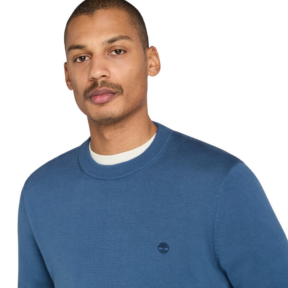 TIMBERLAND</br>Timberland LS Williams River Cotton Crewneck Sweater A2BMM-288 Ανδρικό Πουλόβερ Ραφ TIMBERLAND</br>Timberland LS Williams River Cotton Crewneck Sweater A2BMM-288 Ανδρικό Πουλόβερ Ραφ