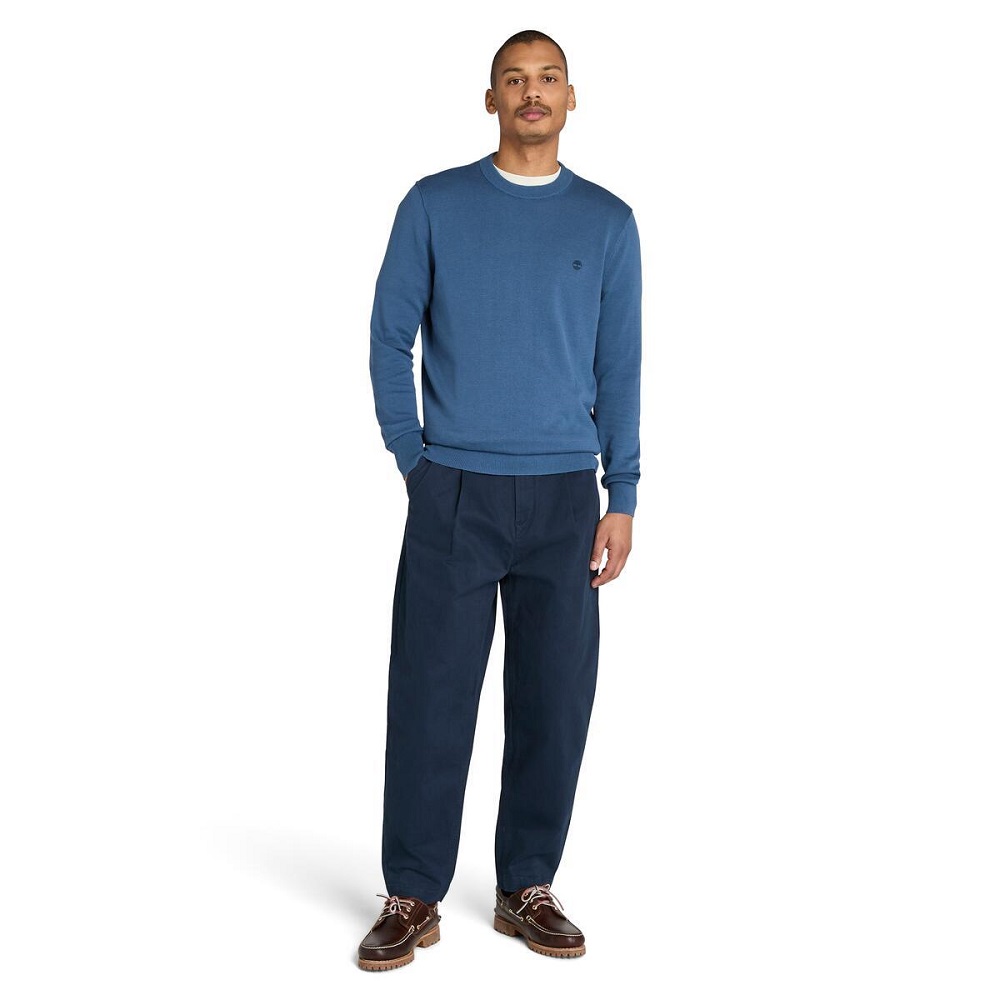 TIMBERLAND</br>Timberland LS Williams River Cotton Crewneck Sweater A2BMM-288 Ανδρικό Πουλόβερ Ραφ TIMBERLAND</br>Timberland LS Williams River Cotton Crewneck Sweater A2BMM-288 Ανδρικό Πουλόβερ Ραφ