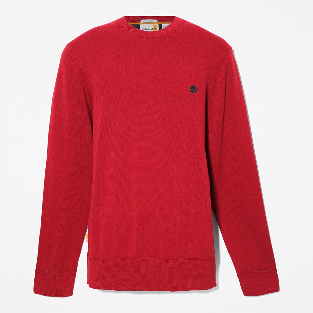 TIMBERLAND</br>Ανδρικό Πουλόβερ Κόκκινο LS Williams River Cotton Crewneck Sweater A2BMM-CA1 Timberland TIMBERLAND</br>Ανδρικό Πουλόβερ Κόκκινο LS Williams River Cotton Crewneck Sweater A2BMM-CA1 Timberland