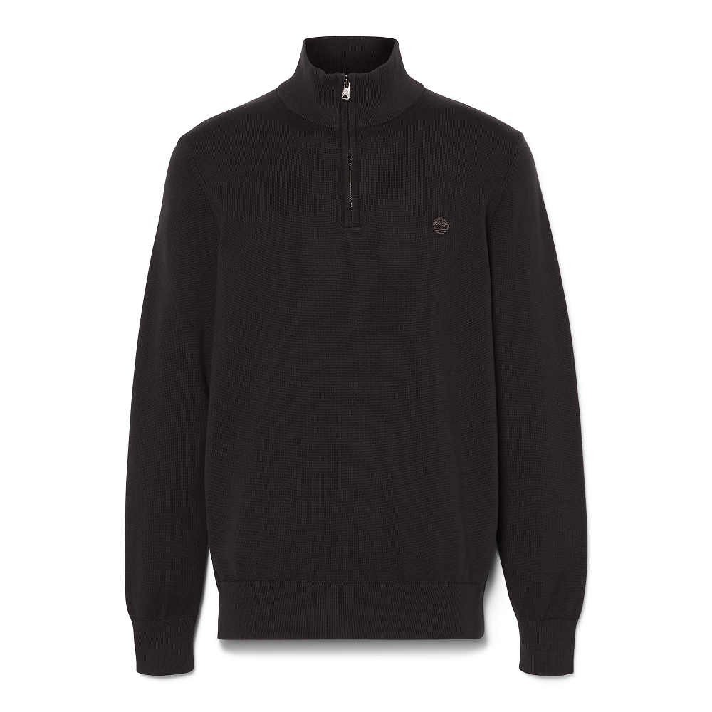 TIMBERLAND</br>Timberland LS Williams River Cotton 1/4 Zip Sweater A2BMX-X65 Ανδρικό Πουλόβερ Μαύρο TIMBERLAND</br>Timberland LS Williams River Cotton 1/4 Zip Sweater A2BMX-X65 Ανδρικό Πουλόβερ Μαύρο