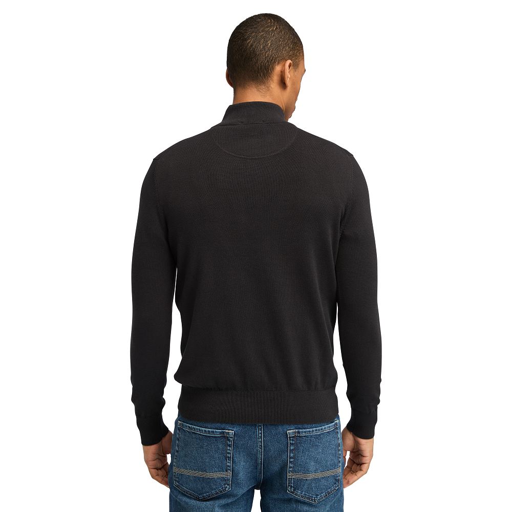TIMBERLAND</br>Timberland LS Williams River Cotton 1/4 Zip Sweater A2BMX-X65 Ανδρικό Πουλόβερ Μαύρο TIMBERLAND</br>Timberland LS Williams River Cotton 1/4 Zip Sweater A2BMX-X65 Ανδρικό Πουλόβερ Μαύρο