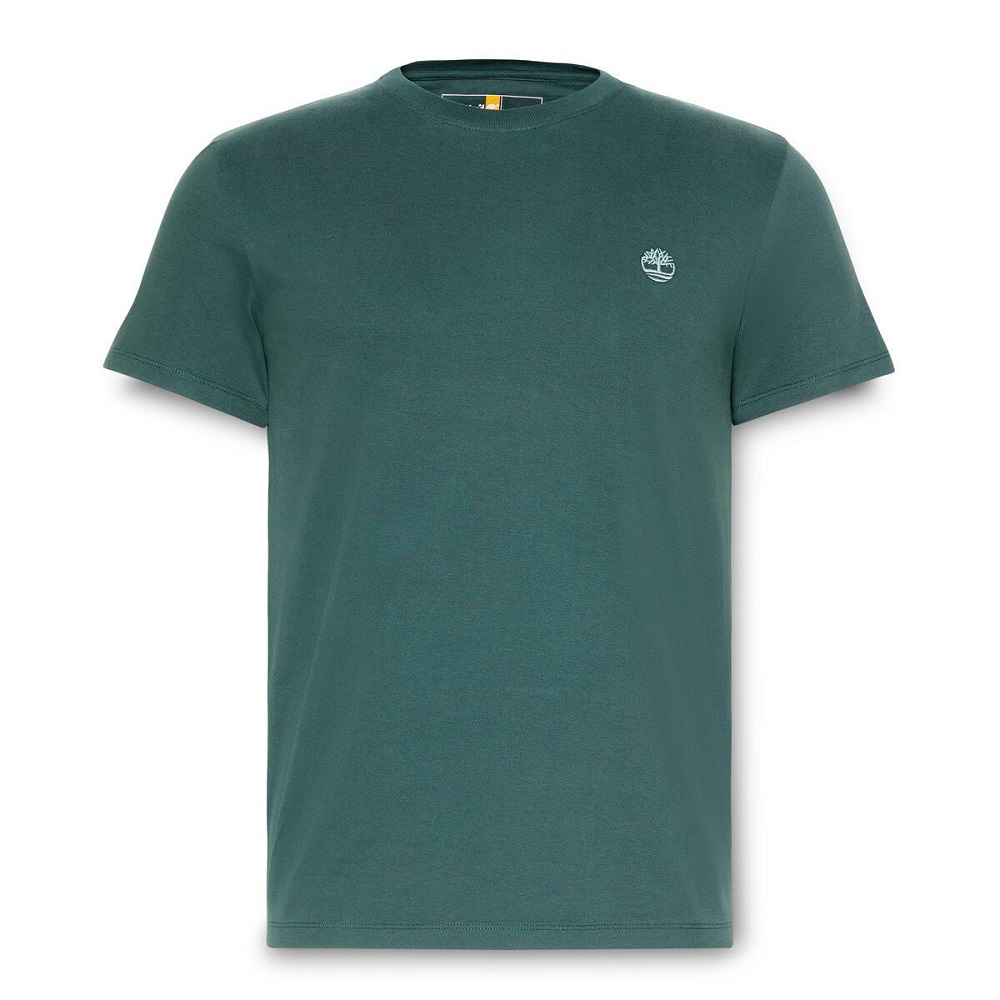 TIMBERLAND</br>Timberland SS Dunstan River Crew Slim Tee A2BPR-317 Ανδρικό T-shirt Πράσινο TIMBERLAND</br>Timberland SS Dunstan River Crew Slim Tee A2BPR-317 Ανδρικό T-shirt Πράσινο
