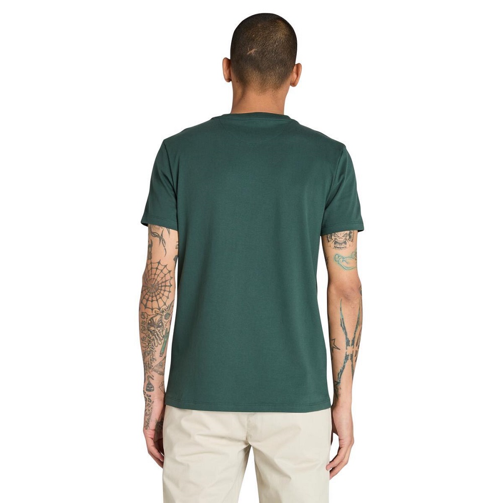 TIMBERLAND</br>Timberland SS Dunstan River Crew Slim Tee A2BPR-317 Ανδρικό T-shirt Πράσινο TIMBERLAND</br>Timberland SS Dunstan River Crew Slim Tee A2BPR-317 Ανδρικό T-shirt Πράσινο