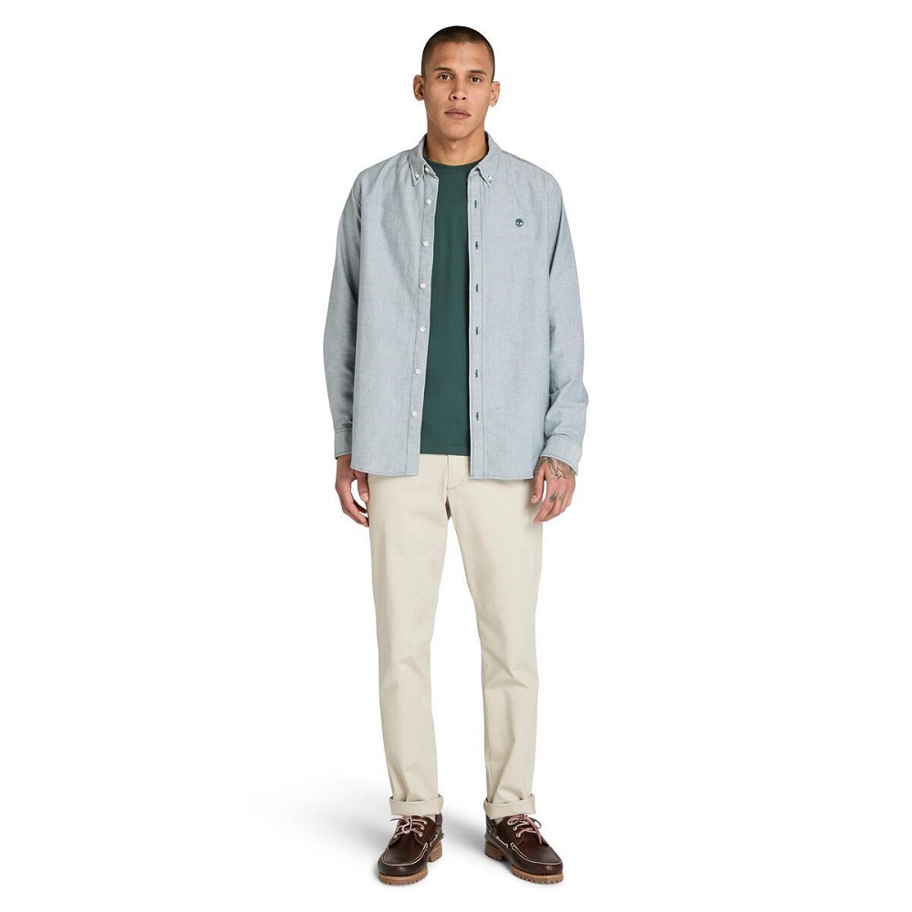 TIMBERLAND</br>Timberland SS Dunstan River Crew Slim Tee A2BPR-317 Ανδρικό T-shirt Πράσινο TIMBERLAND</br>Timberland SS Dunstan River Crew Slim Tee A2BPR-317 Ανδρικό T-shirt Πράσινο