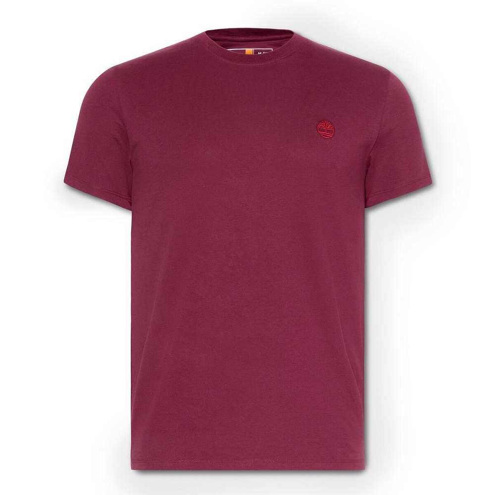 TIMBERLAND</br>Timberland SS Dunstan River Crew Slim Tee A2BPR-648 Ανδρικό T-shirt Μπορντώ TIMBERLAND</br>Timberland SS Dunstan River Crew Slim Tee A2BPR-648 Ανδρικό T-shirt Μπορντώ