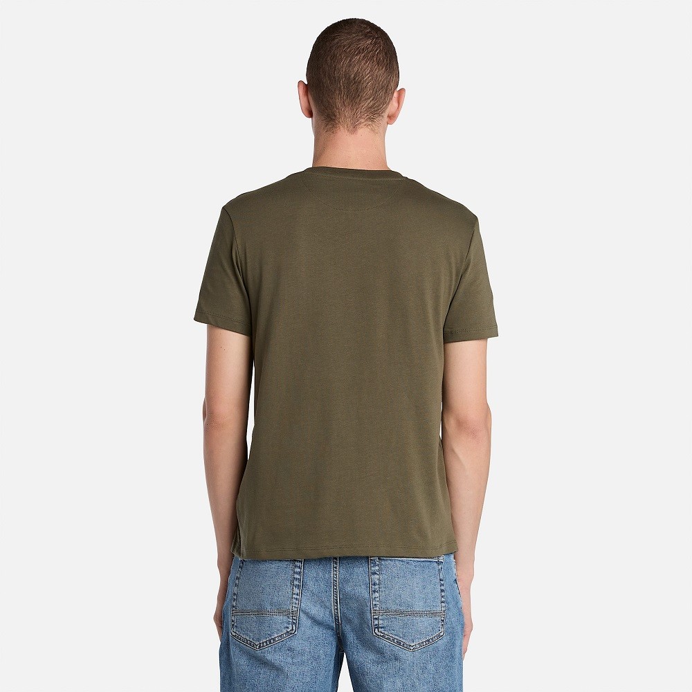 TIMBERLAND</br>Ανδρικό T-shirt Χακί SS Dunstan River Crew Slim Tee A2BPR-AR5 Timberland TIMBERLAND</br>Ανδρικό T-shirt Χακί SS Dunstan River Crew Slim Tee A2BPR-AR5 Timberland