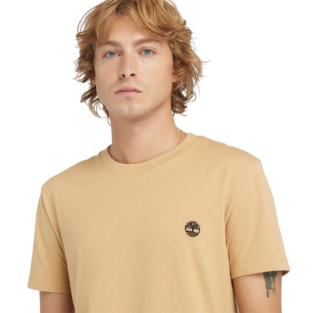 TIMBERLAND</br>Ανδρικό T-shirt Μπεζ SS Dunstan River Crew Slim Tee A2BPR-EH3 Timberland