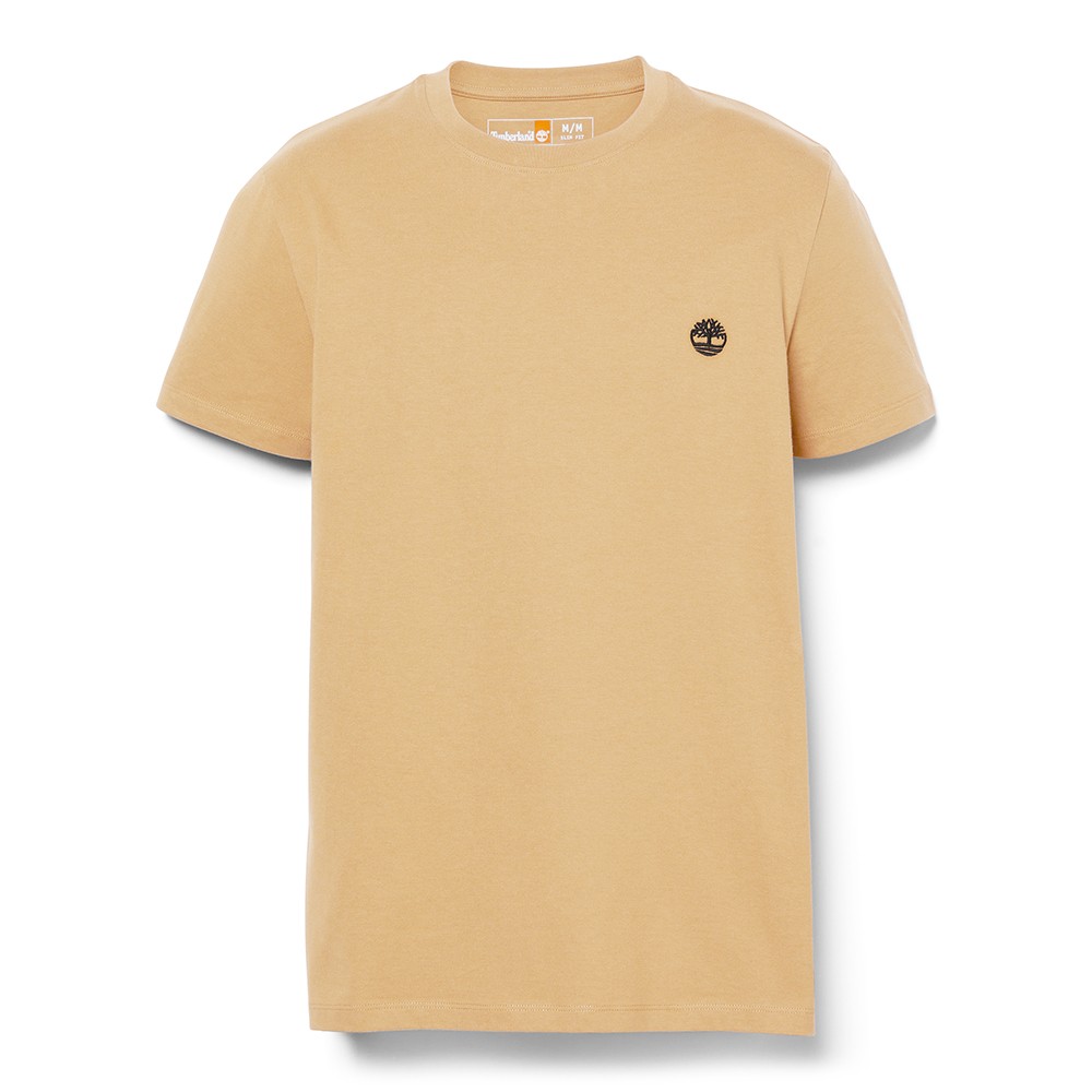 TIMBERLAND</br>Ανδρικό T-shirt Μπεζ SS Dunstan River Crew Slim Tee A2BPR-EH3 Timberland