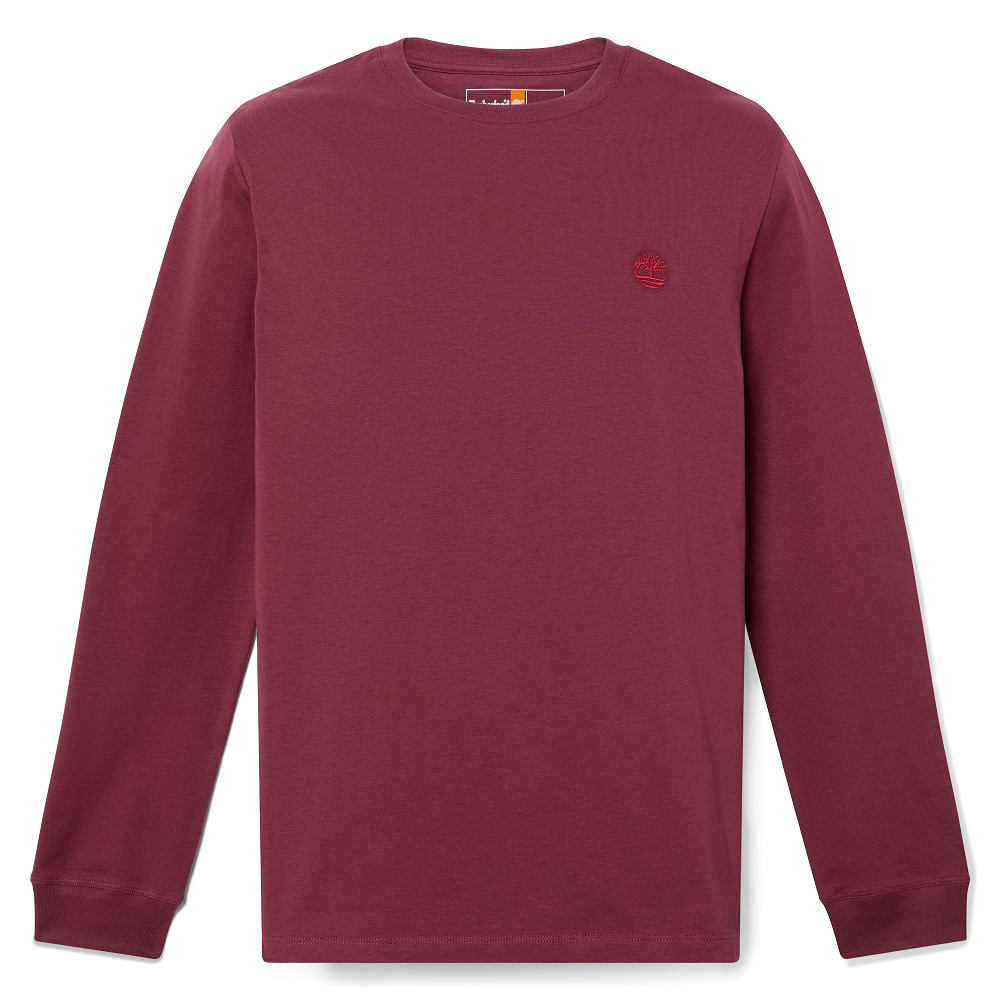 TIMBERLAND</br>Timberland LS Dunstan River Crew Slim Tee A2BQ3-648 Ανδρικό T-shirt Μπορντώ TIMBERLAND</br>Timberland LS Dunstan River Crew Slim Tee A2BQ3-648 Ανδρικό T-shirt Μπορντώ