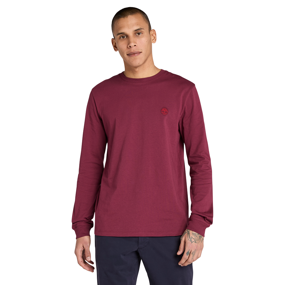 TIMBERLAND</br>Timberland LS Dunstan River Crew Slim Tee A2BQ3-648 Ανδρικό T-shirt Μπορντώ TIMBERLAND</br>Timberland LS Dunstan River Crew Slim Tee A2BQ3-648 Ανδρικό T-shirt Μπορντώ