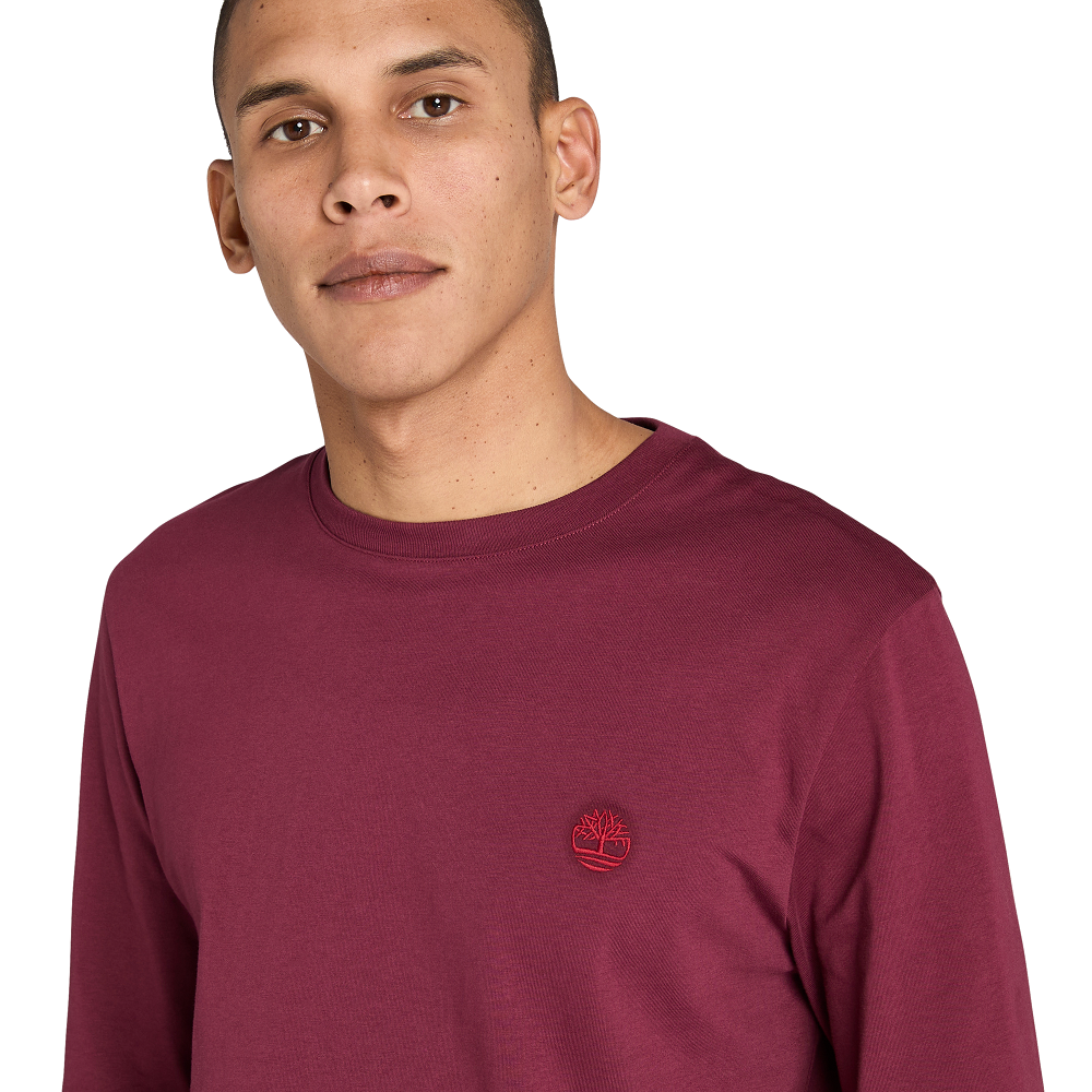 TIMBERLAND</br>Timberland LS Dunstan River Crew Slim Tee A2BQ3-648 Ανδρικό T-shirt Μπορντώ TIMBERLAND</br>Timberland LS Dunstan River Crew Slim Tee A2BQ3-648 Ανδρικό T-shirt Μπορντώ
