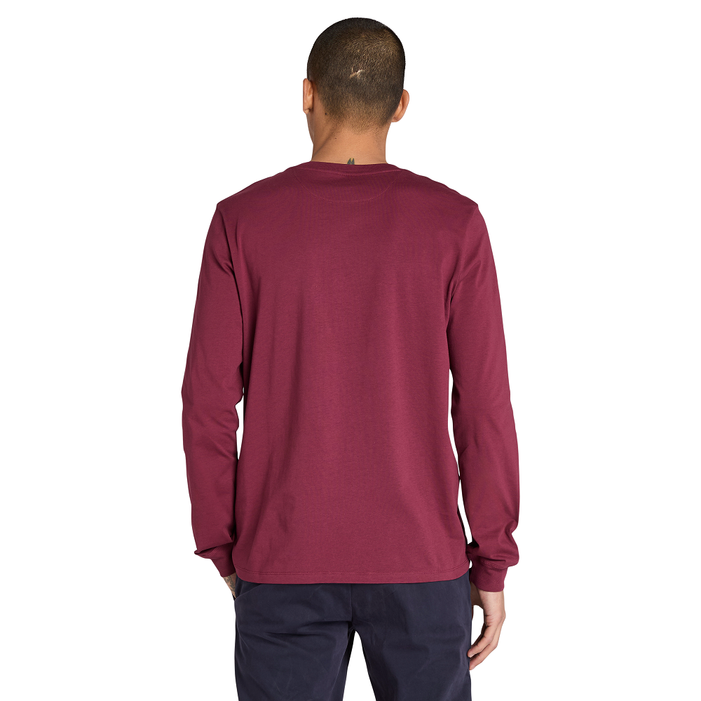 TIMBERLAND</br>Timberland LS Dunstan River Crew Slim Tee A2BQ3-648 Ανδρικό T-shirt Μπορντώ TIMBERLAND</br>Timberland LS Dunstan River Crew Slim Tee A2BQ3-648 Ανδρικό T-shirt Μπορντώ