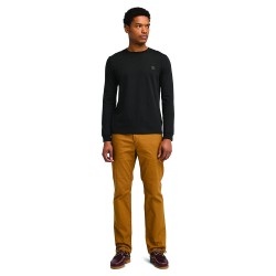 Ανδρικό T-shirt Μαύρο LS Dunstan River Crew Slim Tee A2BQ3-X65 Timberland
