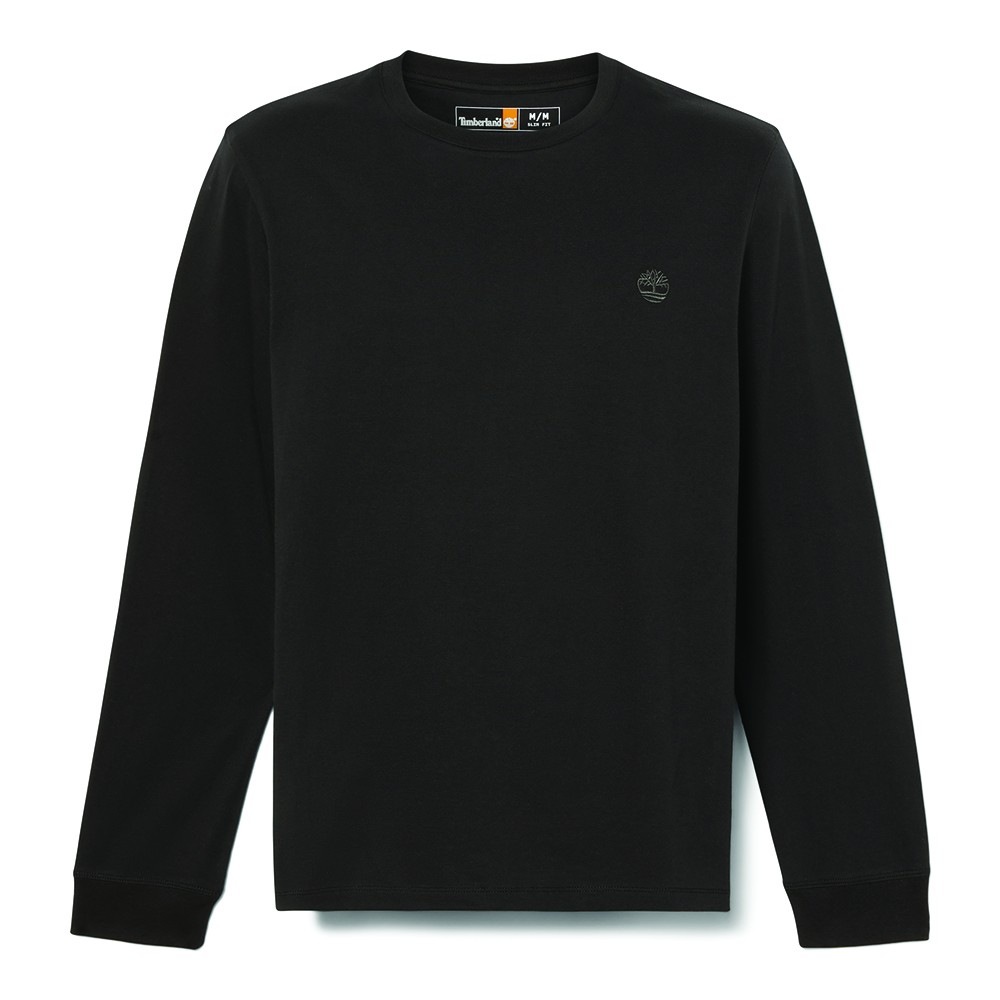 TIMBERLAND</br>Ανδρικό T-shirt Μαύρο LS Dunstan River Crew Slim Tee A2BQ3-X65 Timberland