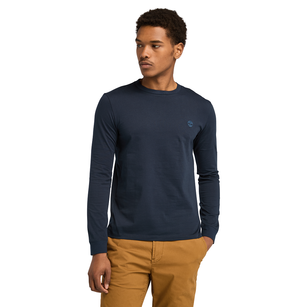TIMBERLAND</br>Timberland LS Dunstan River Crew Slim Tee A2BQ3-Z02 Ανδρικό T-shirt Μπλε TIMBERLAND</br>Timberland LS Dunstan River Crew Slim Tee A2BQ3-Z02 Ανδρικό T-shirt Μπλε
