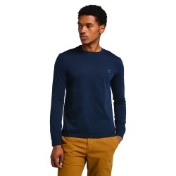 Ανδρικό T-shirt Μπλε LS Dunstan River Crew Slim Tee A2BQ3-Z02 Timberland