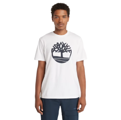 TIMBERLAND</br>Ανδρικό T-shirt Λευκό SS Kennebec Tree Logo Regular Tee A2C2R-100 Timberland