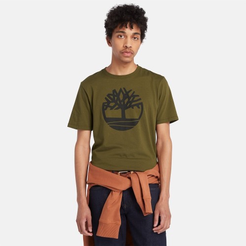 Timberland SS Kennebec Tree Logo Regular Tee A2C2R-302 Ανδρικό T-shirt Χακί