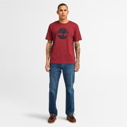 Ανδρικό T-shirt Μπορντώ SS Kennebec Tree Logo Regular Tee A2C2R-600 Timberland