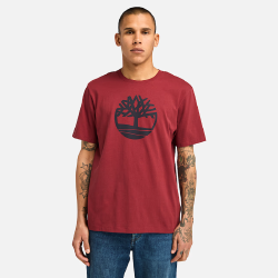 TIMBERLAND</br>Ανδρικό T-shirt Μπορντώ SS Kennebec Tree Logo Regular Tee A2C2R-600 Timberland