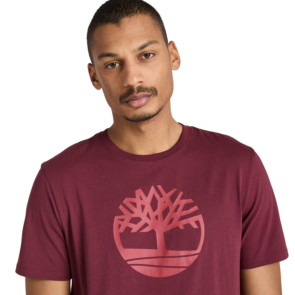 TIMBERLAND</br>Timberland SS Kennebec Tree Logo Regular Tee A2C2R-648 Ανδρικό T-shirt Μπορντώ TIMBERLAND</br>Timberland SS Kennebec Tree Logo Regular Tee A2C2R-648 Ανδρικό T-shirt Μπορντώ