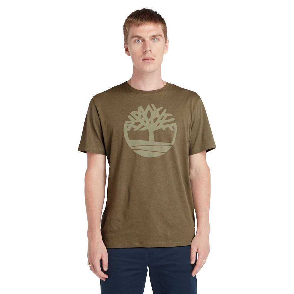 TIMBERLAND</br>Timberland SS Kennebec Tree Logo Regular Tee A2C2R-A58 Ανδρικό T-shirt Χακί TIMBERLAND</br>Timberland SS Kennebec Tree Logo Regular Tee A2C2R-A58 Ανδρικό T-shirt Χακί