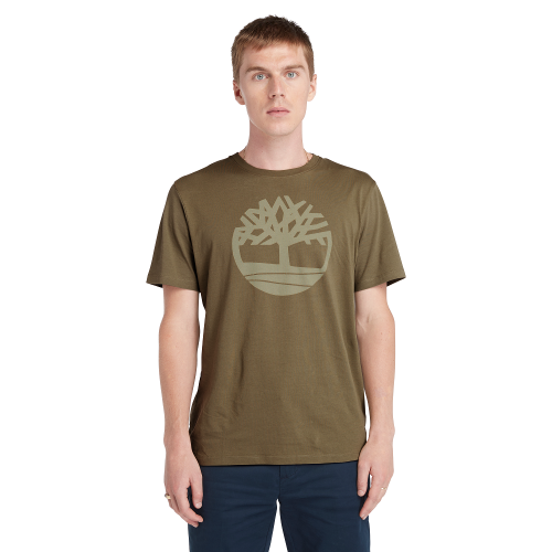 Timberland SS Kennebec Tree Logo Regular Tee A2C2R-A58 Ανδρικό T-shirt Χακί