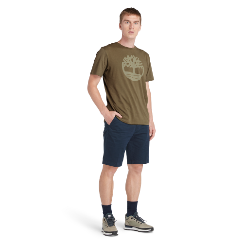 Timberland SS Kennebec Tree Logo Regular Tee A2C2R-A58 Ανδρικό T-shirt Χακί Timberland SS Kennebec Tree Logo Regular Tee A2C2R-A58 Ανδρικό T-shirt Χακί