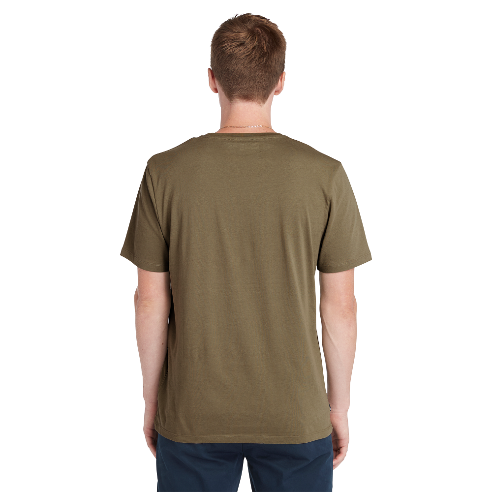 TIMBERLAND</br>Timberland SS Kennebec Tree Logo Regular Tee A2C2R-A58 Ανδρικό T-shirt Χακί TIMBERLAND</br>Timberland SS Kennebec Tree Logo Regular Tee A2C2R-A58 Ανδρικό T-shirt Χακί
