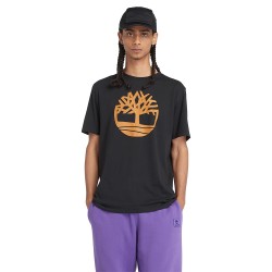 TIMBERLAND</br>Ανδρικό T-shirt Μαύρο SS Kennebec Tree Logo Regular Tee A2C2R-P56 Timberland