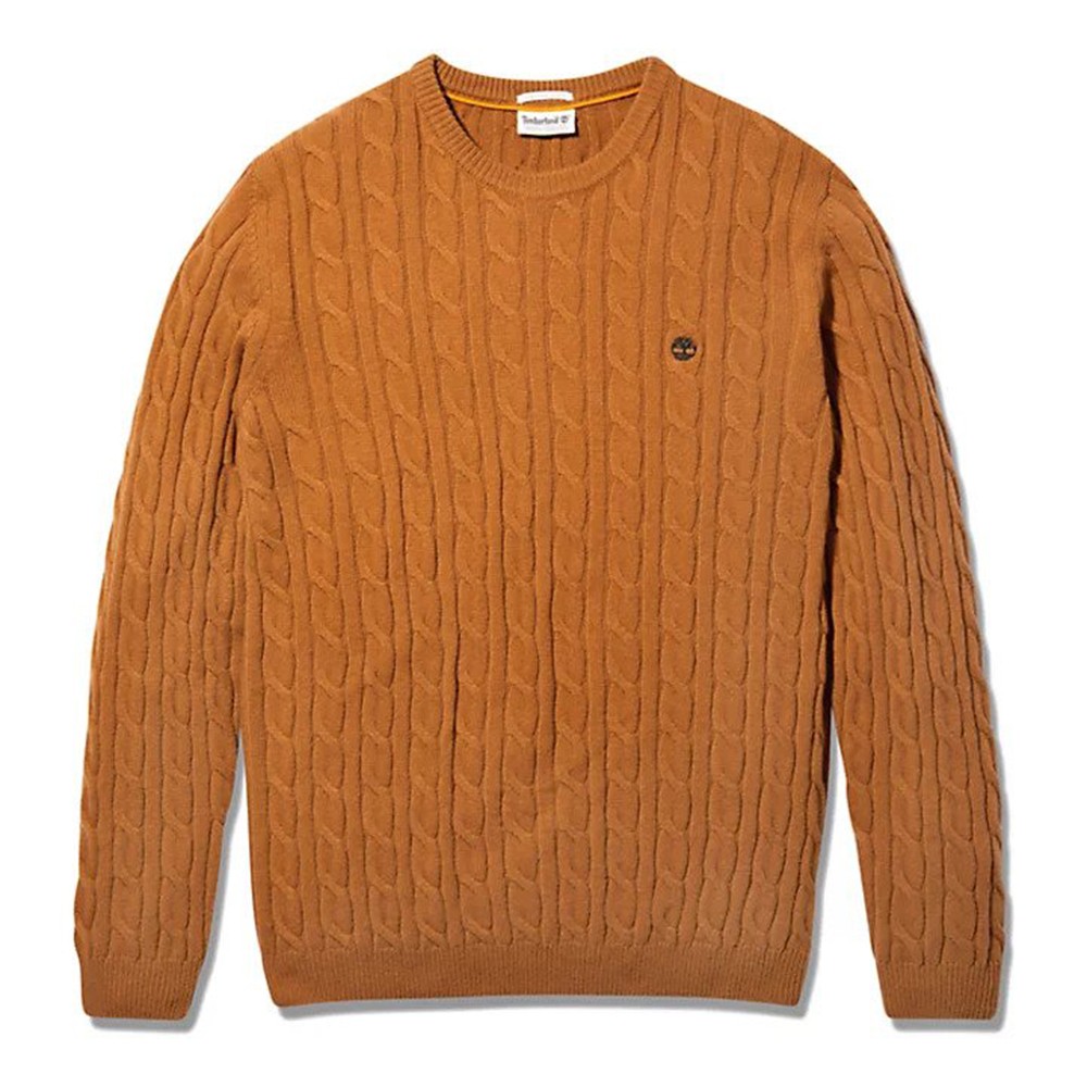 TIMBERLAND</br>Ανδρικό Πουλόβερ Κάμελ Philips Brook Lambswool Cable Crew Sweater A2CEQ-932 Timberland TIMBERLAND</br>Ανδρικό Πουλόβερ Κάμελ Philips Brook Lambswool Cable Crew Sweater A2CEQ-932 Timberland