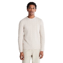 TIMBERLAND</br>Ανδρικό Πουλόβερ Εκρού Philips Brook Lambswool Cable Crew Sweater A2CEQ-CY2 Timberland