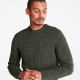 TIMBERLAND</br>Ανδρικό Πουλόβερ Χακί Philips Brook Lambswool Cable Crew Sweater A2CEQ-U31 Timberland TIMBERLAND</br>Ανδρικό Πουλόβερ Χακί Philips Brook Lambswool Cable Crew Sweater A2CEQ-U31 Timberland