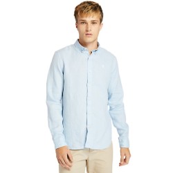 Ανδρικό πουκάμισο Σιέλ Λινό LS Mill River Linen Shirt Slim A2DC3-940 Timberland