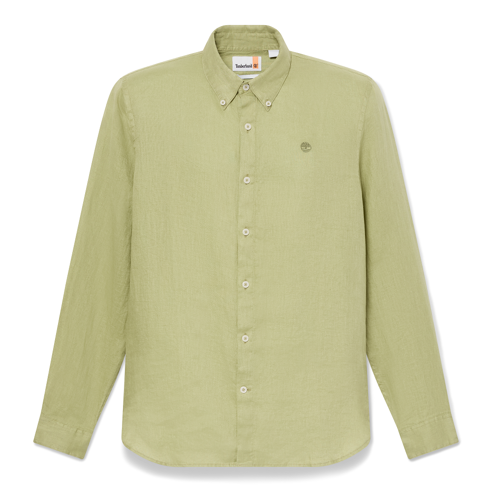 TIMBERLAND</br>Timberland LS Mill River Linen Shirt Slim A2DC3-BQ0 Ανδρικό Πουκάμισο Χακί Λινό