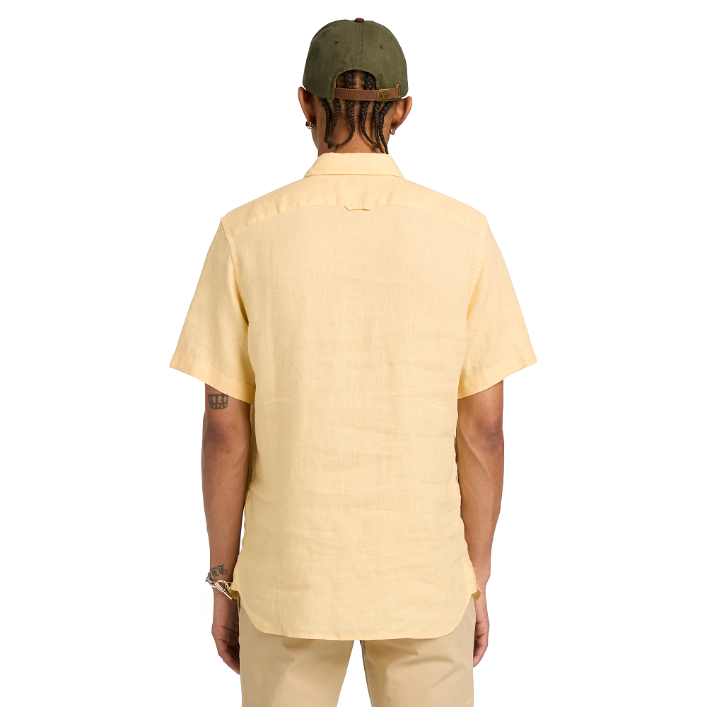 TIMBERLAND</br>Timberland SS Mill Brook Linen Shirt Slim A2DCC-A7K Ανδρικό Πουκάμισο Κίτρινο Λινό