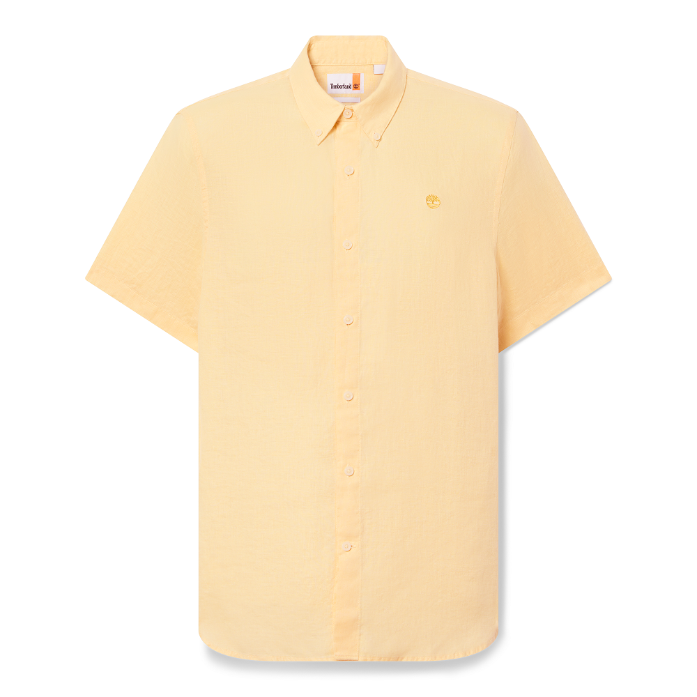 TIMBERLAND</br>Timberland SS Mill Brook Linen Shirt Slim A2DCC-A7K Ανδρικό Πουκάμισο Κίτρινο Λινό