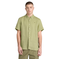TIMBERLAND</br>Timberland SS Mill Brook Linen Shirt Slim A2DCC-BQ0 Ανδρικό Πουκάμισο Χακί Λινό
