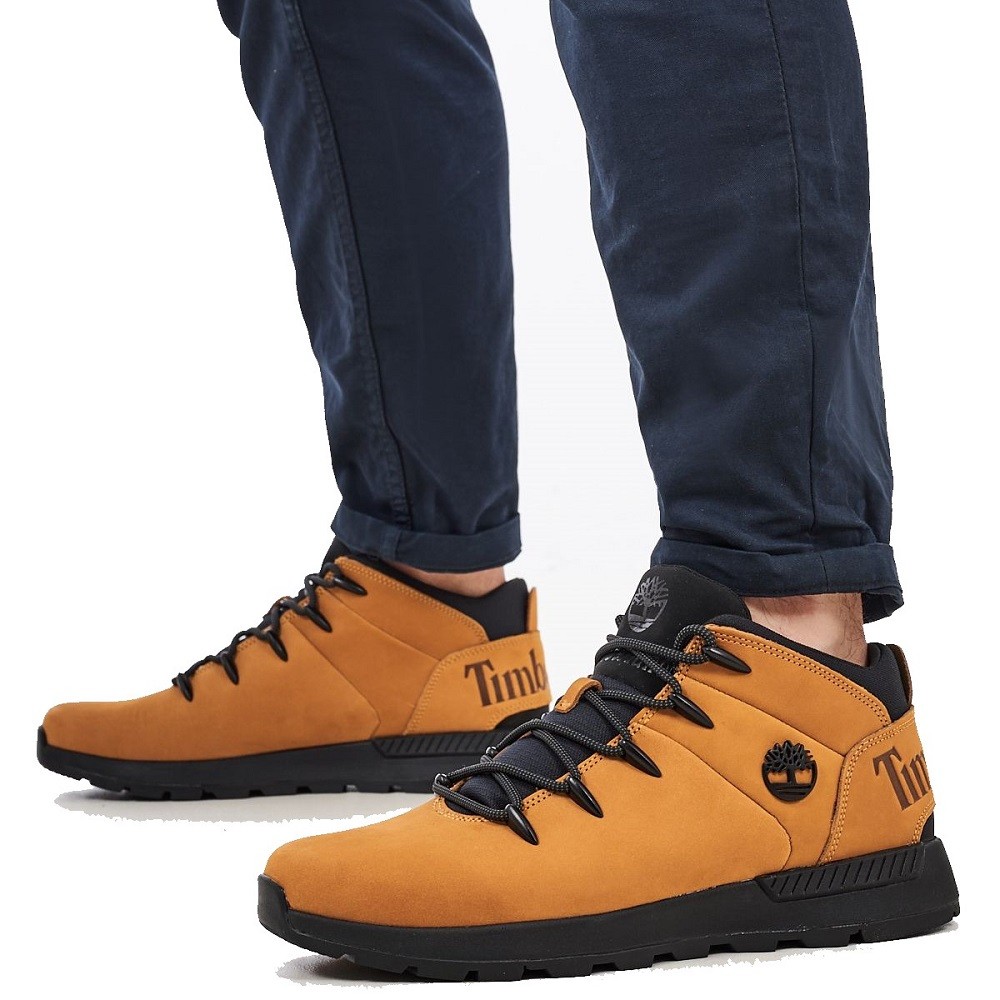 TIMBERLAND</br>Ανδρικά Μποτάκια Κίτρινο Δέρμα Nubuck Sprint Trekker Mid Lace A2FEP-231 Timberland